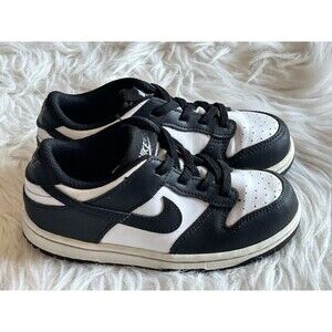 Nike Dunk Low Shoes Youth Size 9.5 Black White Panda Kids Sneakers 309601-104